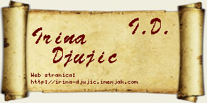 Irina Đujić vizit kartica